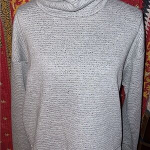 CALIA by Carrie Underwood Light Gray Funnel Neck Sweater/Sweatshirt
